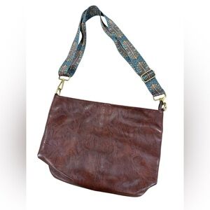 Faux Leather Brown Shoulder Bag